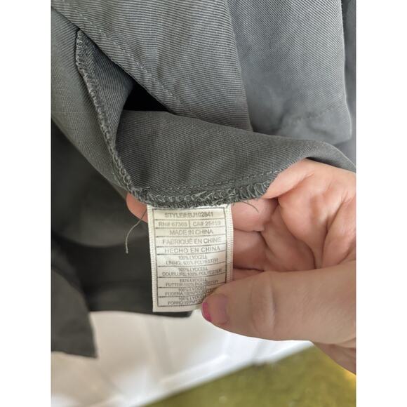 BB Dakota Double Agent Cropped Trench Jacket Size XS Open Front Military Classic - Picture 8 of 8